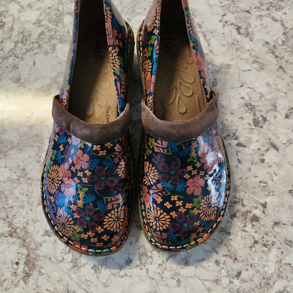 Colorful Floral Mules